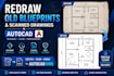 redraw old blueprints and scanned drawings in autocad