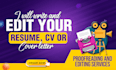 write and edit your cover letter, CV, or resume