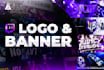 create an eye catching twitch logo and banner