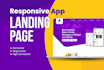 create professional app landing page website