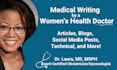 write womens health articles, social media posts, and video scripts