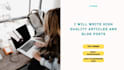 write high quality articles and blog posts