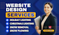 design christmas, holiday lighting installation, snow removal website