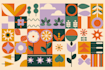 create seamless bauhaus pattern design, textile pattern