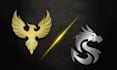 design 3d metallic, gold and chrome logo