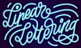 create stylish linear lettering in cursive, script, freehand