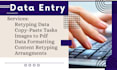 do fast data entry, retype data scanned pages in 24 hours