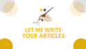 write articles within 48 hours on finance and invetsment