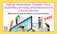 setup websites, create business emails and nextcloud cloud server