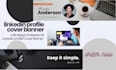 design linkedin banner profile page cover post instantly