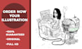 illustrate anything for you using lineart and crosshatching