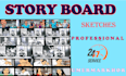 create storyboard or comic art