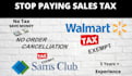 create walmart id without order cancelation and tax exempt