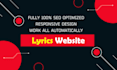 build fully automated lyrics website SEO optimzed