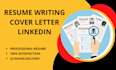 write and upgrade your resume, cv, cover letter, linkedin