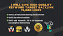 give high quality keyword target backlink 15,000 links
