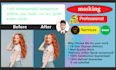 do professional cut out hair masking background removal