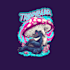 do modern trippy psychedelic style logo design