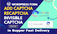 fix and add captcha or recaptcha in wordpress website to stop spam