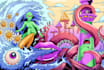 stunning illustration psychedelic, lifestyle, surrealism
