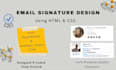 create your email signature design in HTML