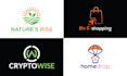 create modern minimalist logo creation with copyright