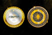 create crypto currency bitcoin token coin badge logo