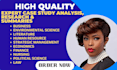 write business, case study analysis, and research and summaries