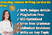 write SEO blog post, web content articles writing, and blog content writer