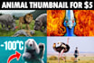 design youtube thumbnail for animal channel