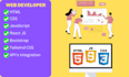 be your frontend web developer HTML,CSS,js,react, etc