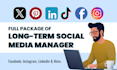 be your long term social media manager for instagram and facebook marketing