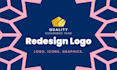 redesign redraw, modify, update your logo, graphics