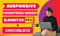 design or redesign your wordpress website using elementor pro and crocoblock