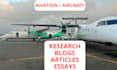 write blogs research and articles on aviation aircraft aeronautical engineering