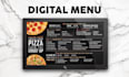 design static digital TV menu or digital signage for your restaurant or shop