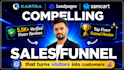 design sales funnel on kartra, leadpages, samcart, systemeio