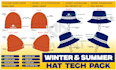 design custom beanie and bucket hat with professional fashion tech pack