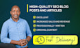 write high quality SEO blog posts and articles
