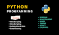 create any python program, script, web scraper and flask api