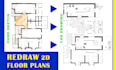 redraw precise 2d architectural drawings in autocad
