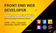 be your front end developer using html css js bootstrap