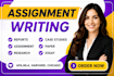 write english assignments and arabic assignments and reports