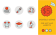 design doodle icon set for app and web