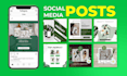 design 40 social media posts, social media post design