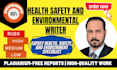 be occupational health safety and environmental writer