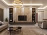 interior design and 3d render home, apartment or villa interior