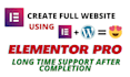 design wordpress website by elementor pro page builder and be your expert dev