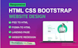 create html css bootstrap website