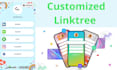 setup and customize linktree,tap link in one hour